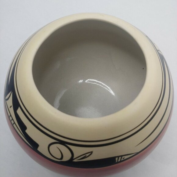 Judy Bikhorse Navajo Pottery Vase Planter Desert Rocks Sunset Tribal Natural - Picture 6 of 10